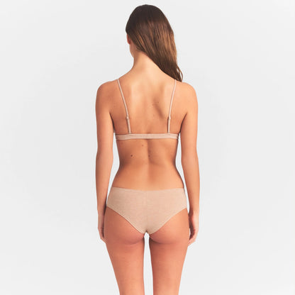 EVERYDAY COTTON TRIANGLE BRALETTE | CLAY HEATHER