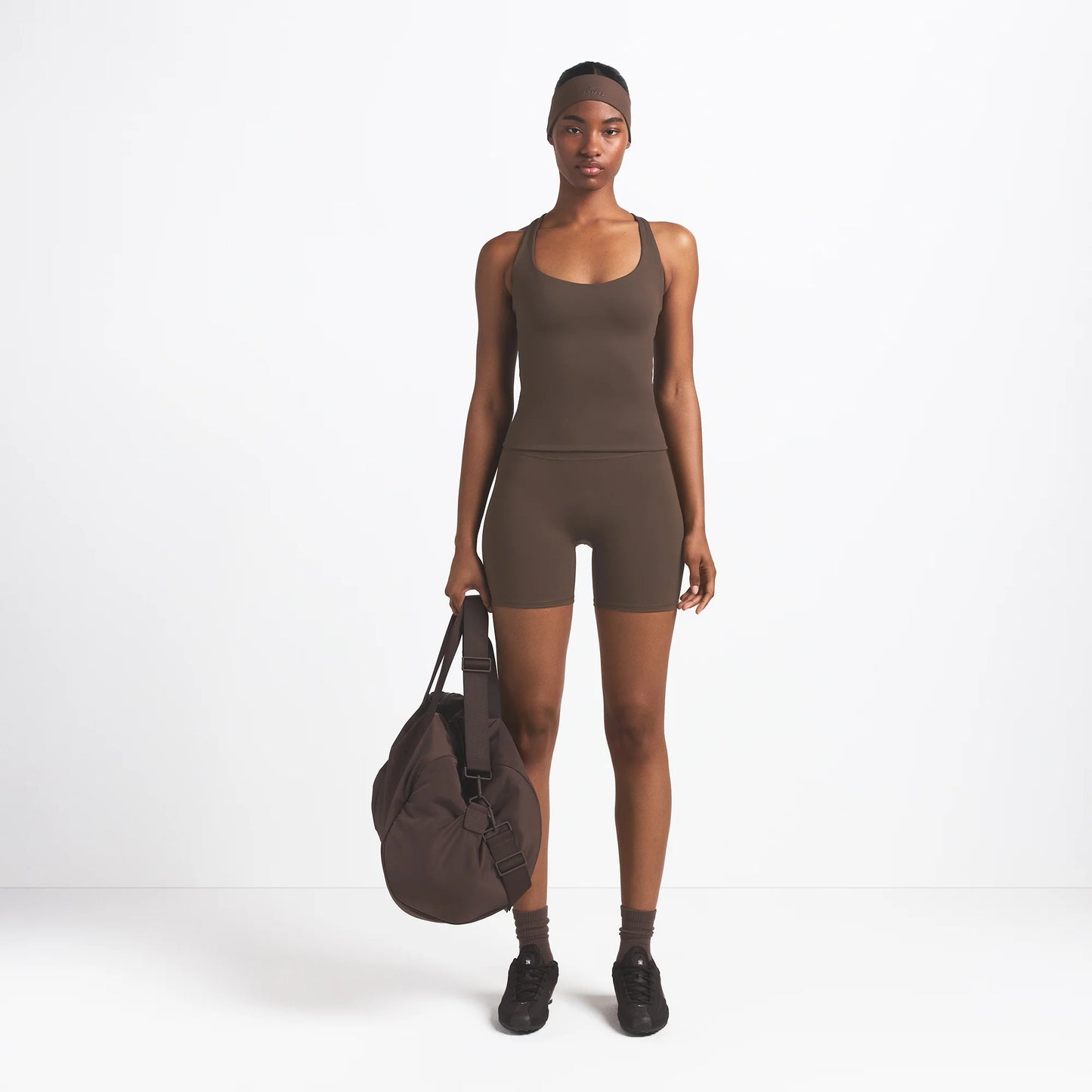 NikeSKIMS MATTE RACERBACK TANK | DARK SEPIA