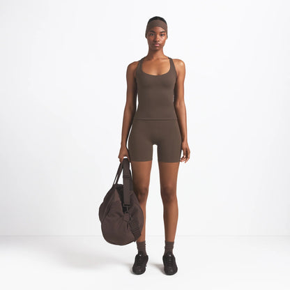 NikeSKIMS MATTE RACERBACK TANK | DARK SEPIA