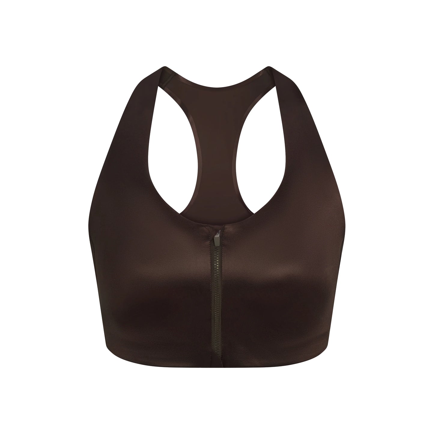 NikeSKIMS SATIN SHINE RACERBACK ZIP FRONT BRA | PHOENIX