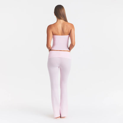 COTTON JERSEY FOLDOVER PANT | CHERRY BLOSSOM