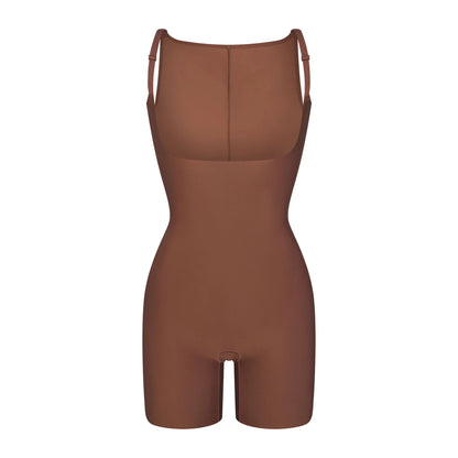 SKIMS BODY CORE SCULPT BACK SMOOTHING OPEN BUST MID THIGH BODYSUIT | JASPER