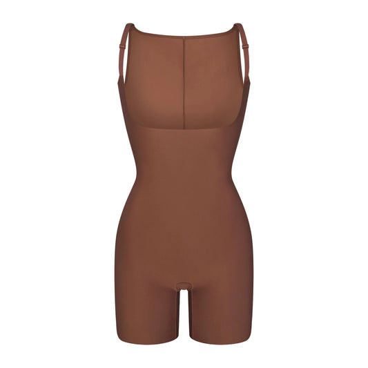 SKIMS BODY CORE SCULPT BACK SMOOTHING OPEN BUST MID THIGH BODYSUIT | JASPER