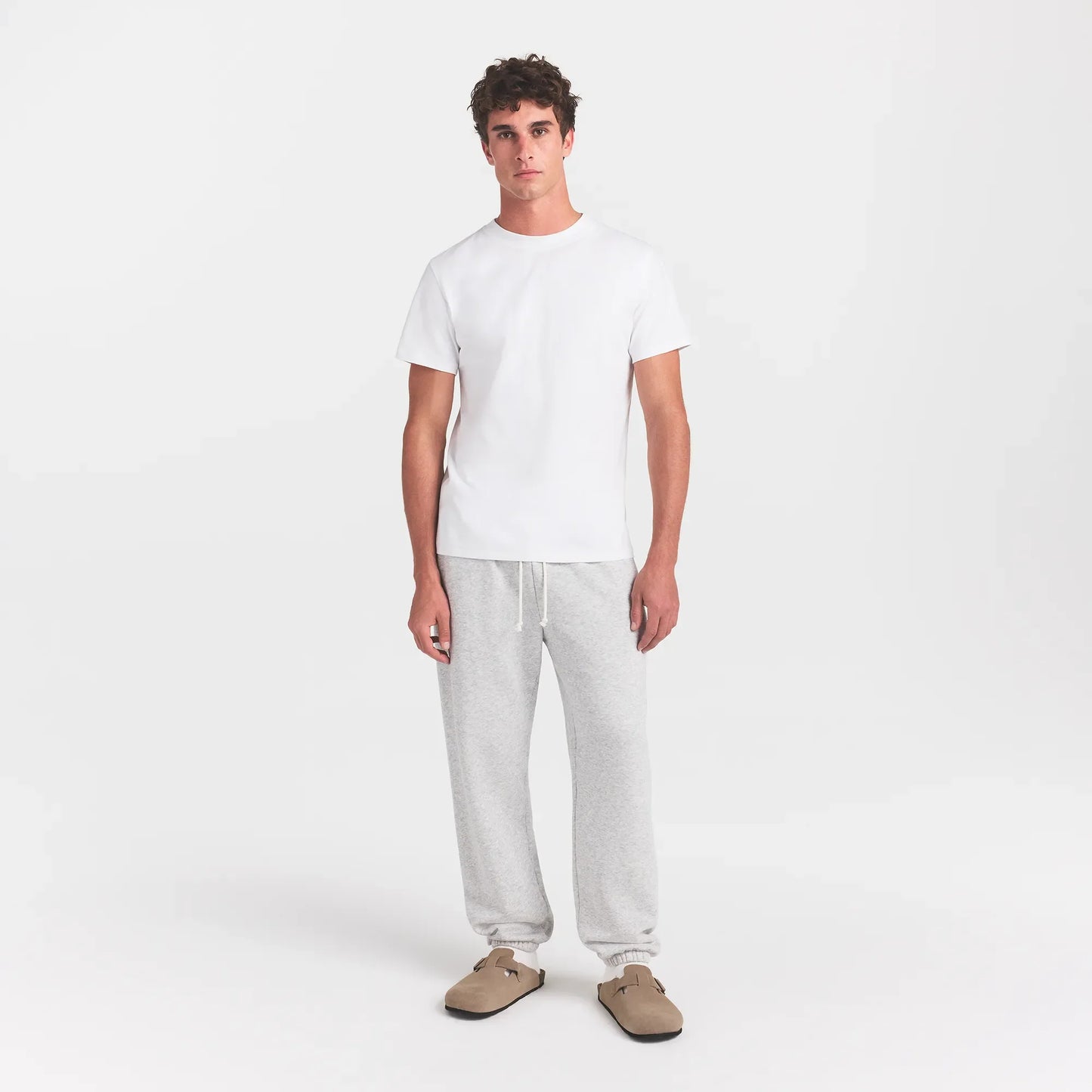 HEAVYWEIGHT COTTON MENS CLASSIC CREWNECK | CHALK