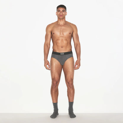 SKIMS COTTON MENS BRIEF 3-PACK | HEATHER MULTI