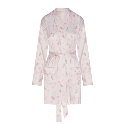 WOVEN SHINE ROBE | BARELY PINK SNACK BAG