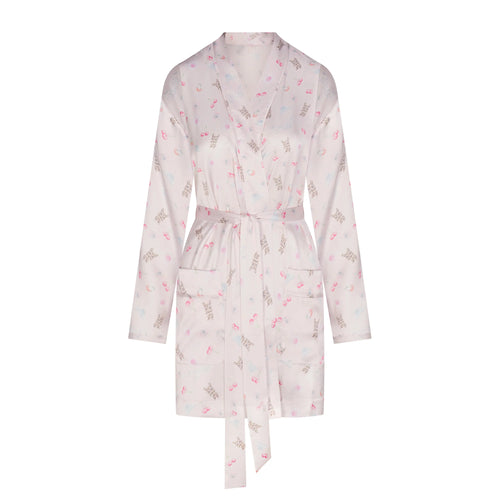 WOVEN SHINE ROBE | BARELY PINK SNACK BAG