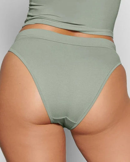 COTTON JERSEY CHEEKY TANGA | MINERAL