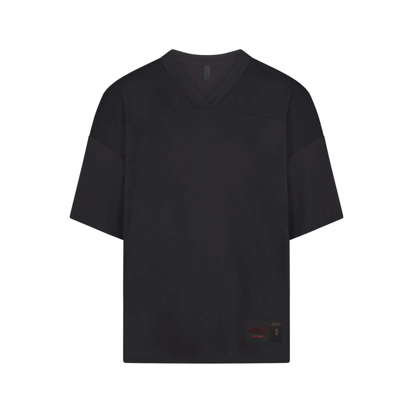 NikeSKIMS AIRY V-NECK OVERSIZED TOP | OBSIDIAN