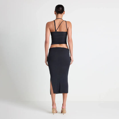 VETTESE X SKIMS SHEER MODAL MIDI SKIRT | ONYX