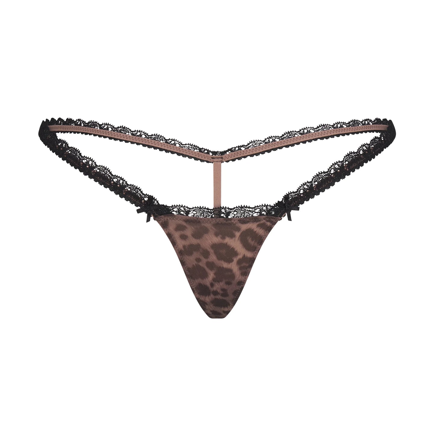 FITS EVERYBODY LACE MICRO THONG | UMBER LEOPARD PRINT
