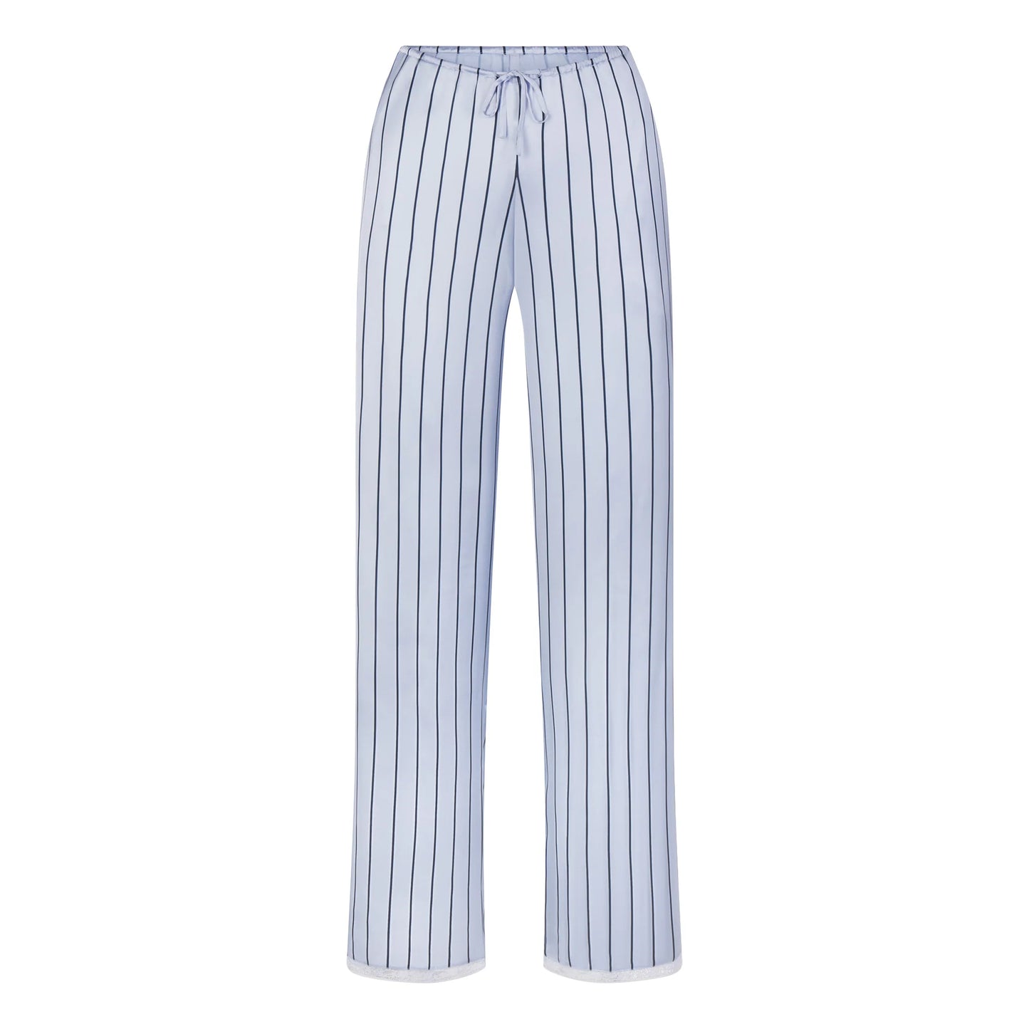 WOVEN SHINE LACE PANT | PERIWINKLE WIDE STRIPE