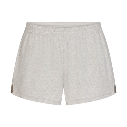 COTTON JERSEY LOOSE SHORT | LIGHT HEATHER GREY