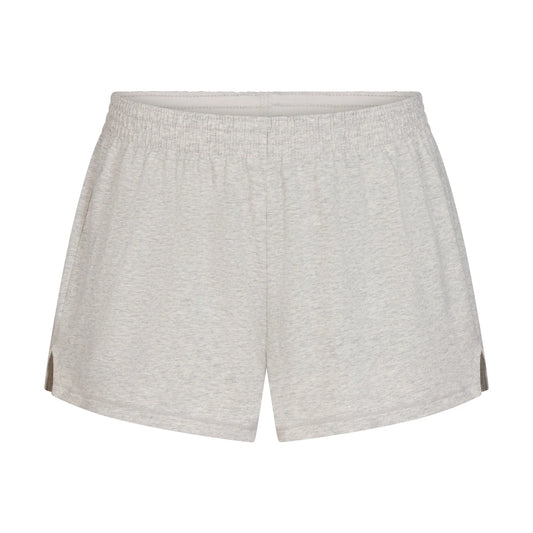 COTTON JERSEY LOOSE SHORT | LIGHT HEATHER GREY