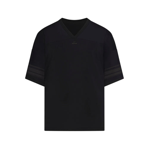 NikeSKIMS STRETCH KNIT OVERSIZED V-NECK TOP | OBSIDIAN