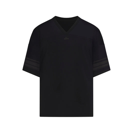 NikeSKIMS STRETCH KNIT OVERSIZED V-NECK TOP | OBSIDIAN
