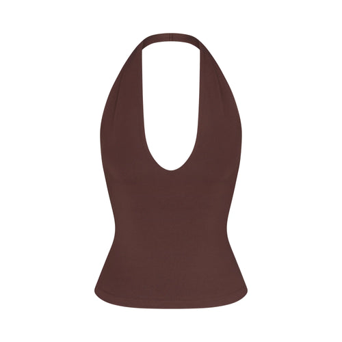 SMOOTH LAYERS HALTER TOP | COCOA
