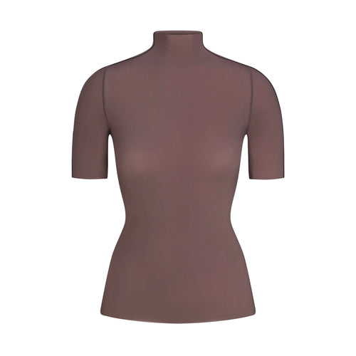 NikeSKIMS WEIGHTLESS LAYERS MOCK NECK SHORT SLEEVE T-SHIRT | RESIN