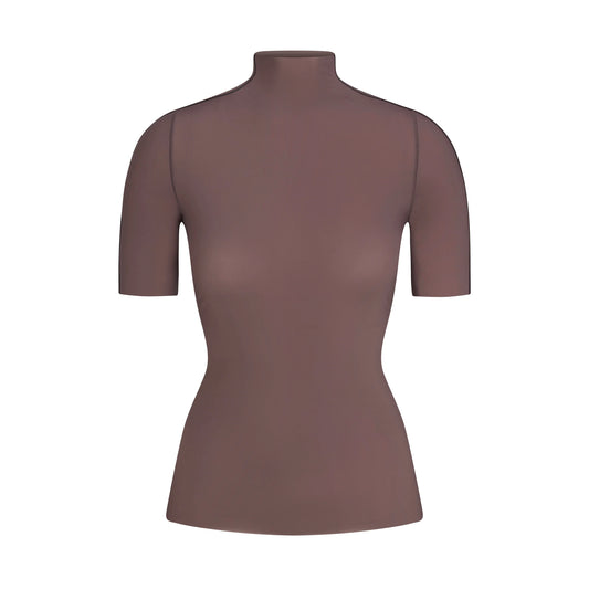 NikeSKIMS WEIGHTLESS LAYERS MOCK NECK SHORT SLEEVE T-SHIRT | RESIN