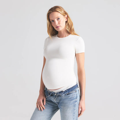 COTTON JERSEY MATERNITY T-SHIRT | MARBLE