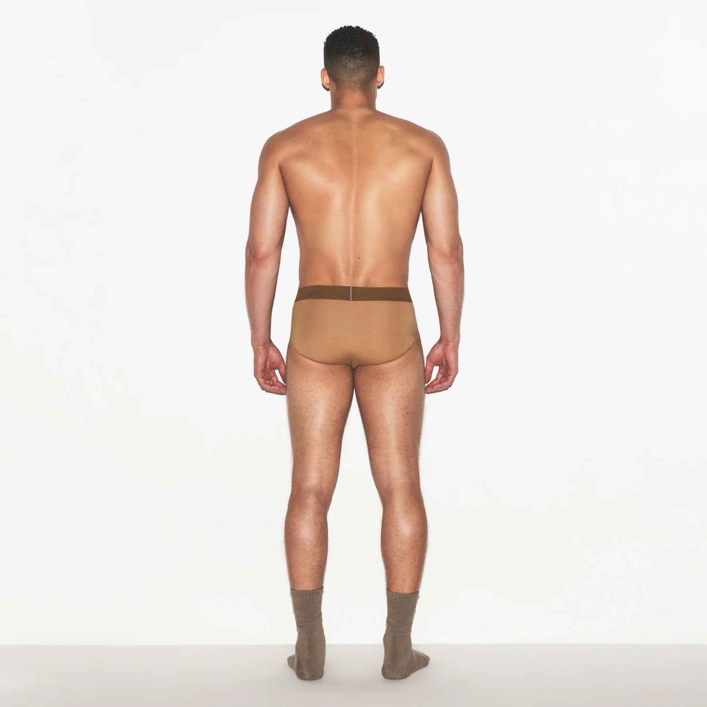 SKIMS COTTON MENS BRIEF | RUSSET