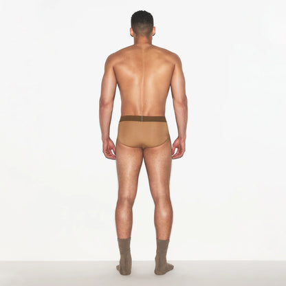 SKIMS COTTON MENS BRIEF | RUSSET