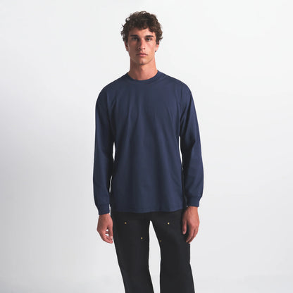 HEAVYWEIGHT COTTON MENS RELAXED LONG SLEEVE T-SHIRT | DAMSON