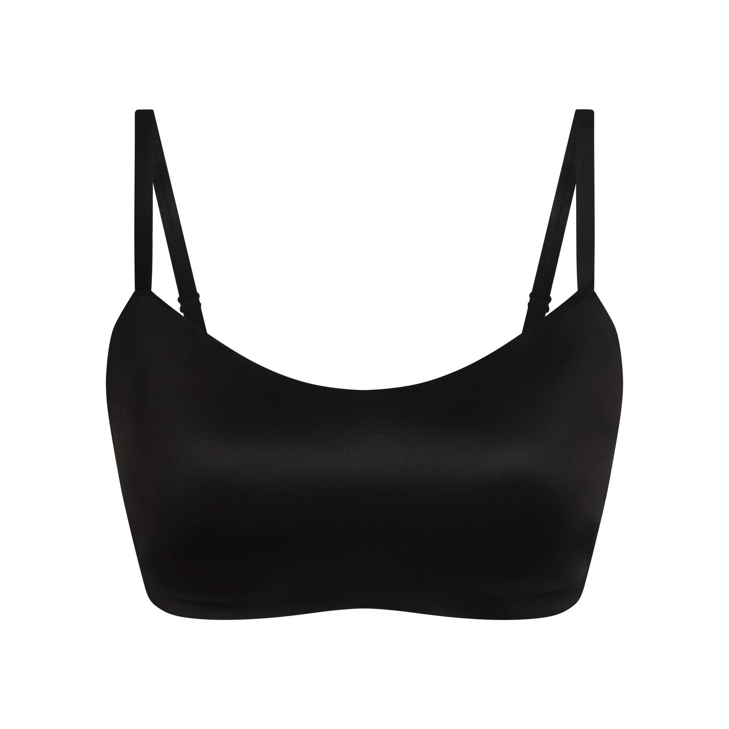 NikeSKIMS SATIN SHINE SCOOP CAMI BRA | OBSIDIAN