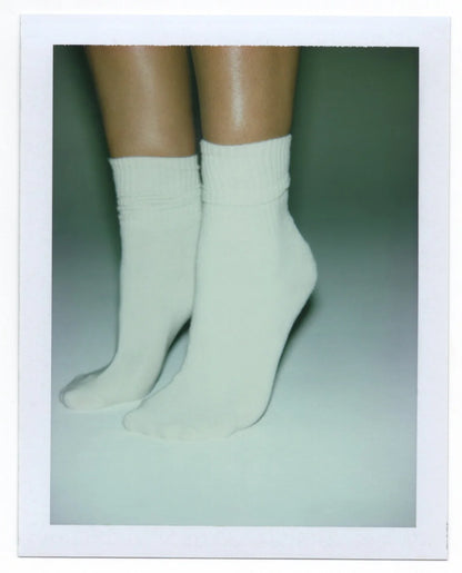 RIBBED CREW SOCK | BONE