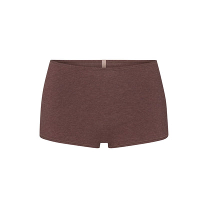EVERYDAY COTTON BOY SHORT | COCOA HEATHER