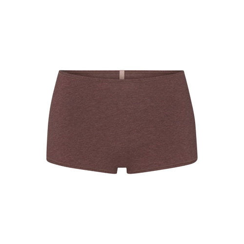 EVERYDAY COTTON BOY SHORT | COCOA HEATHER