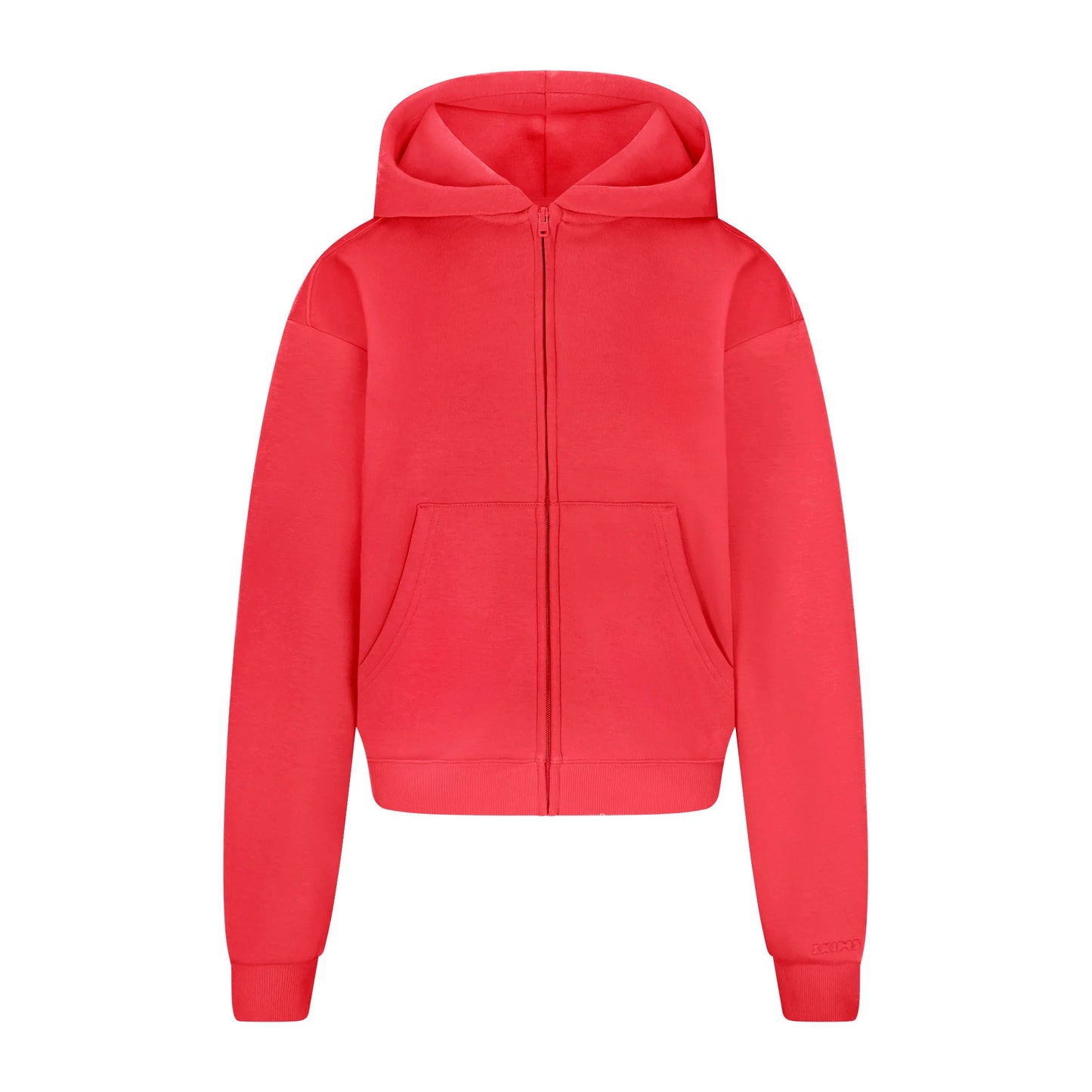 COTTON FLEECE CLASSIC ZIP UP HOODIE | WASHED RED