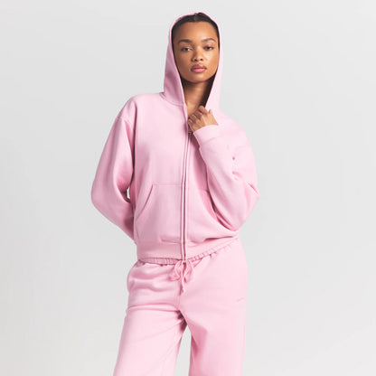 COTTON FLEECE CLASSIC ZIP UP HOODIE | HALITE