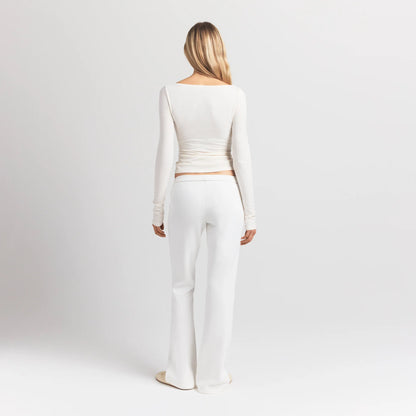 COTTON FLEECE SLIM PANT | MARBLE