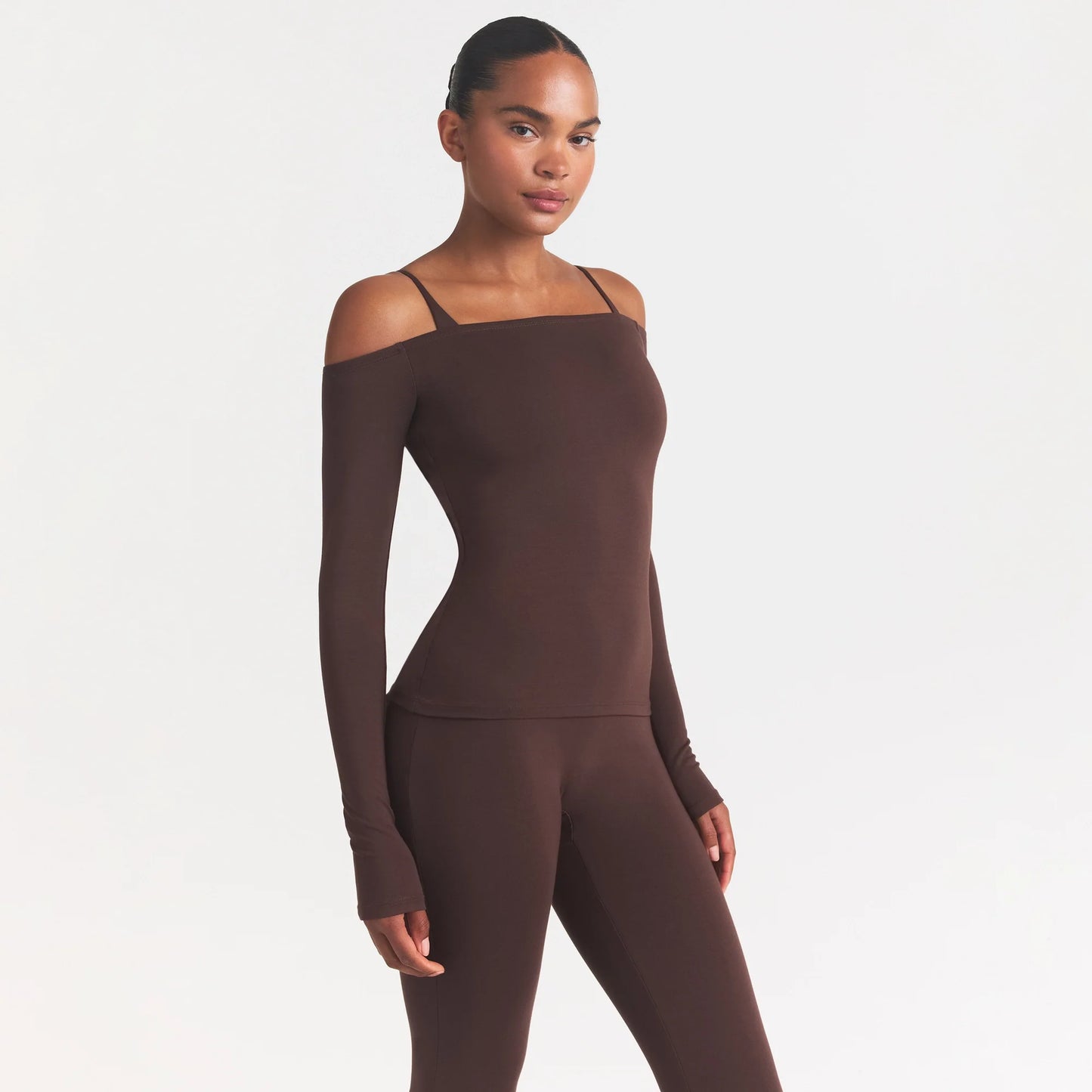 SMOOTH LAYERS OFF THE SHOULDER TOP | COCOA