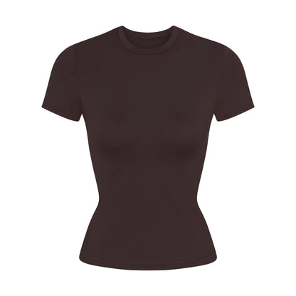 NikeSKIMS MATTE PADDED BABY T-SHIRT | DARK SEPIA