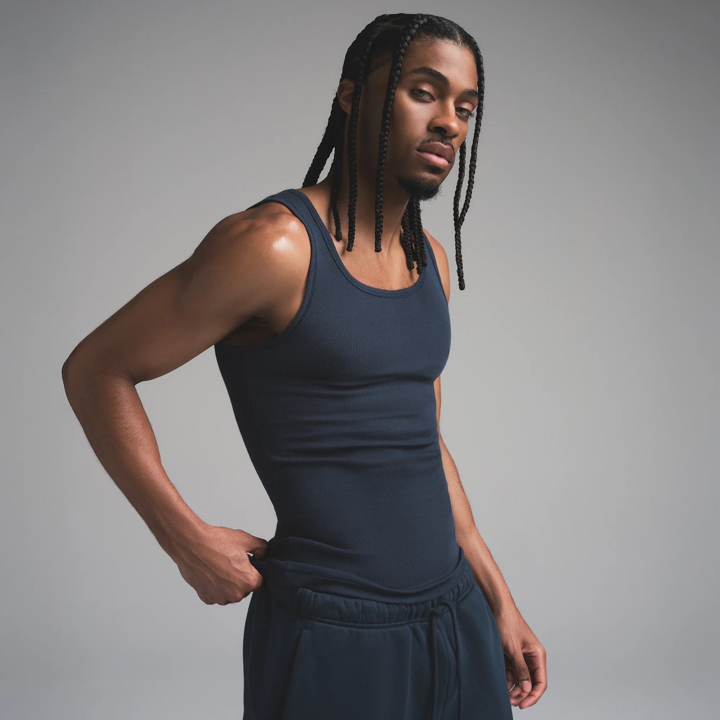 SKIMS COTTON MENS RIB TANK 3-PACK | ECRU MULTI