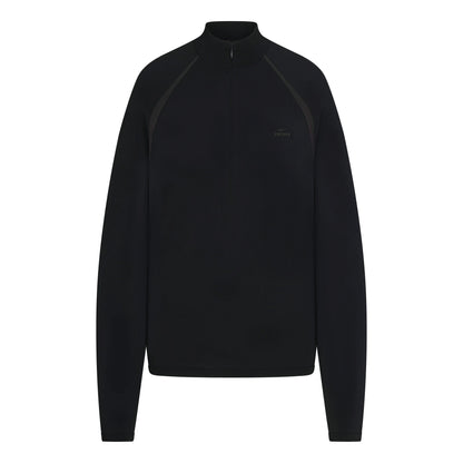 NikeSKIMS STRETCH KNIT LONG SLEEVE HALF ZIP | OBSIDIAN