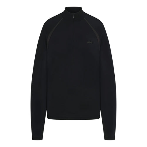 NikeSKIMS STRETCH KNIT LONG SLEEVE HALF ZIP | OBSIDIAN