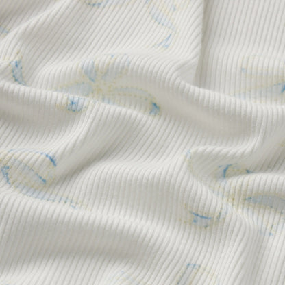 SOFT LOUNGE SHORT SLEEP SET | IVORY PEARL BOWS PRINT