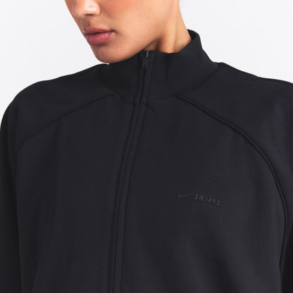 NikeSKIMS MATTE TRICOT OVERSIZED TRACK JACKET | OBSIDIAN