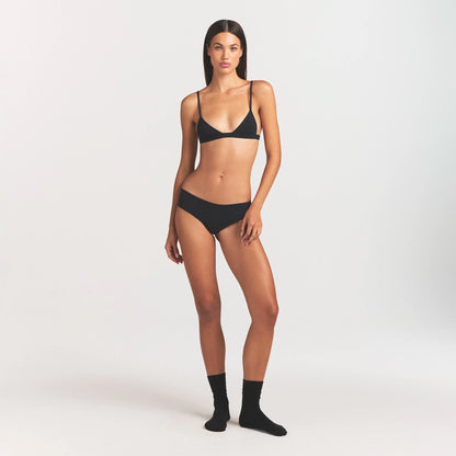 EVERYDAY COTTON TRIANGLE BRALETTE | ONYX