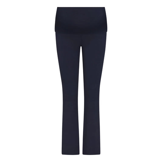 COTTON JERSEY MATERNITY FOLDOVER PANT | NAVY