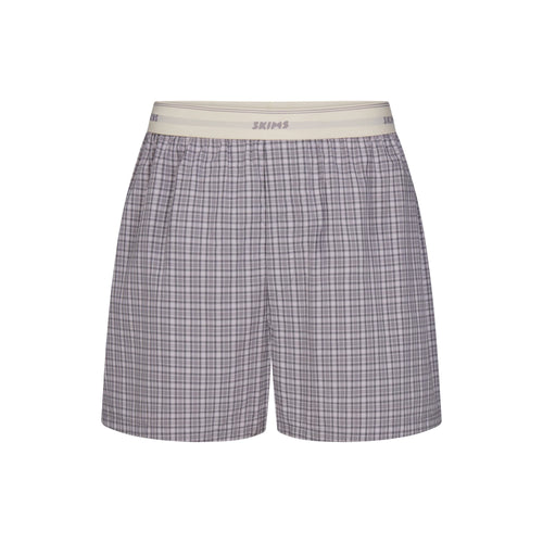 COTTON POPLIN MENS LOGO BAND BOXER | FULL MOON CHECK