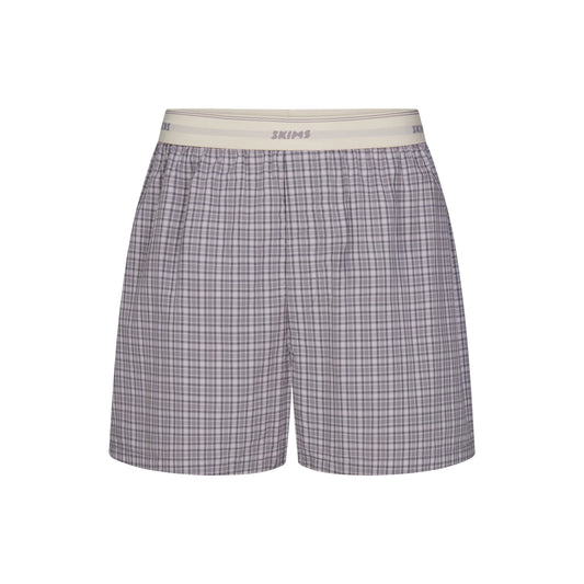 COTTON POPLIN MENS LOGO BAND BOXER | FULL MOON CHECK