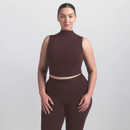 NikeSKIMS VINTAGE SEAMLESS MOCK NECK BRA TOP | PHOENIX