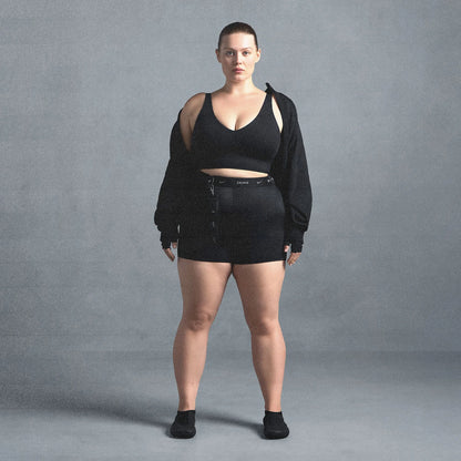 NikeSKIMS MATTE V-NECK BRA TOP | OBSIDIAN