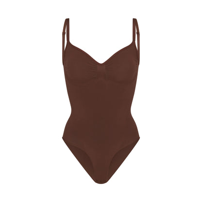 SEAMLESS SCULPT BRIEF BODYSUIT | COCOA