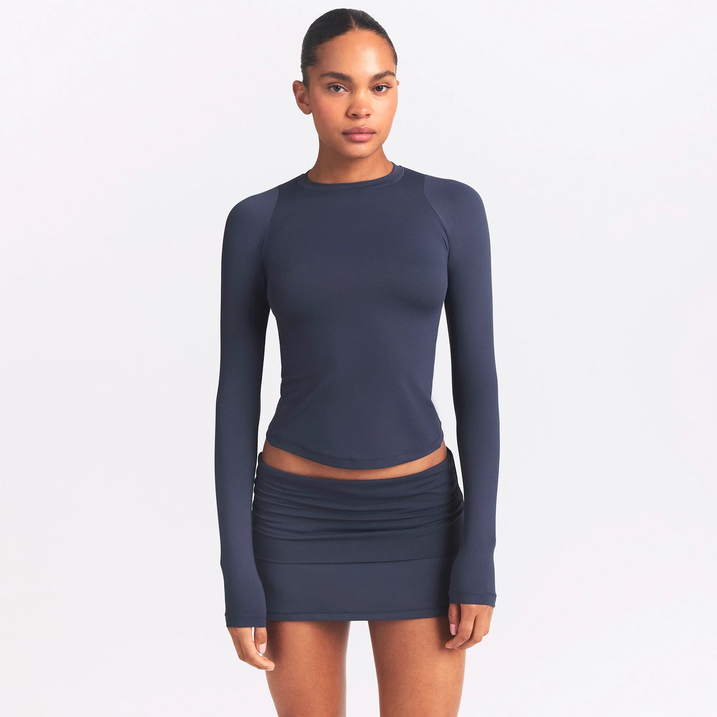NikeSKIMS AIRY LONG SLEEVE CREW NECK TOP | DEEP ROYAL