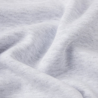 COTTON FLEECE DOUBLE WAISTBAND SHORT | LIGHT HEATHER GREY